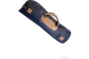 RANLOESA Trumpet Gig Bag 1200D Water-resistant Oxford Cloth Adjustable Strap with 15mm Cotton Padded Trumpet Case