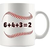 6+4+3=2 Baseball Gifts Baseball Math 6432 Double Play Sports Lover Player Coach Gifts To Brother Nephew Boyfriend From Girlfriend Mom Dad Uncle Aunt Sister Ceramic Mug 11 oz White