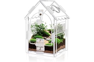 WEIKEJINA Jumping Spider Enclosure - Internal Dimensions 3.15"x3.15"x5.6" Acrylic Terrarium Kit for Tarantulas/Mantis/Reptiles with Magnetic Door, Ventilation & Easy Assembly