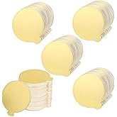 3.15 Inch Mini Round Golden Cake Boards 50pcs Mousse Cupcake Base Paper Plates Circle Dessert Board Gold 3inch 50pcs