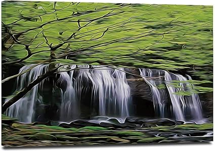 HUAYIJIE Cascada Decor - Lienzo abstracto para pared, 40,6 x 30,4 cm