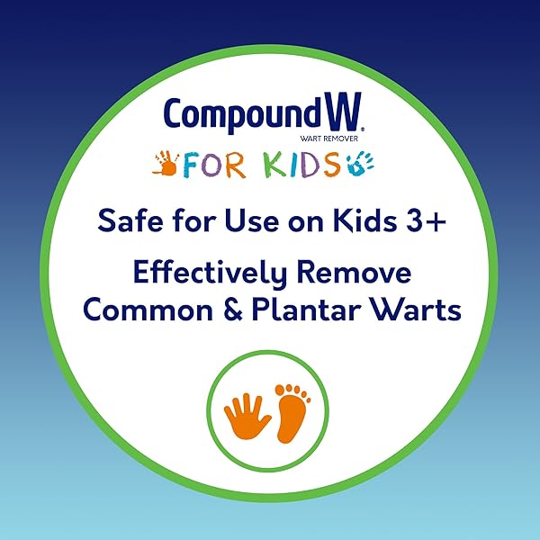 COMPOUND W ONE STEP WART REMOVER STRIPS FOR KIDS, 10 MEDICATED STRIPS