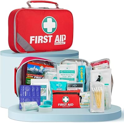 General Medi 215 Piece First Aid Kit with 43 Piece Mini Kit - Car Home Travel