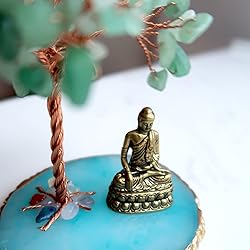 CRUCISRESIN Buddha Statue with Healing Crystal