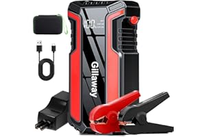 Gillaway 016 Jump Starter 3000A Peak, Jump Starter Battery Pack up to 50 Jump Starts, 12V Jump Box for Car Battery, up to 9.0L Gas and 7.0L Diesel Engines, Jump Starter Portable Power Bank/LED Light