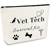 Veterinarian Gift Vet Techs Cosmetic Bag Veterinary Technician Gift Makeup Bag Pouch Christmas Birthday Thank You Present for Doctor Veterinarian Vet Tech Veterinary Medicine Graduation Present