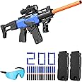 Toy Gun Automatic Sniper Rifle Bullets -Electric Toy Foam Blaster with 200 Darts, 2 Magazines and Grip, Toys for 8-12 Year Old Boys Adults, Birthday Xmas Gift for Kids Age 8+