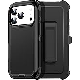 AICase Belt-Clip Holster Case for iPhone 17 Pro Max 6.9",Heavy Duty Drop Protection Full Body Rugged Shockproof/Drop Proof/DustProof Military Grade Tough Durable Cover for iPhone 17 Pro Max 2025