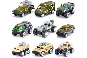 12 Pack Filled Easter Eggs with Alloy Army Truck Toy, Prefilled Easter Basket Stuffers Party Favors for Kids, Boys and Girls