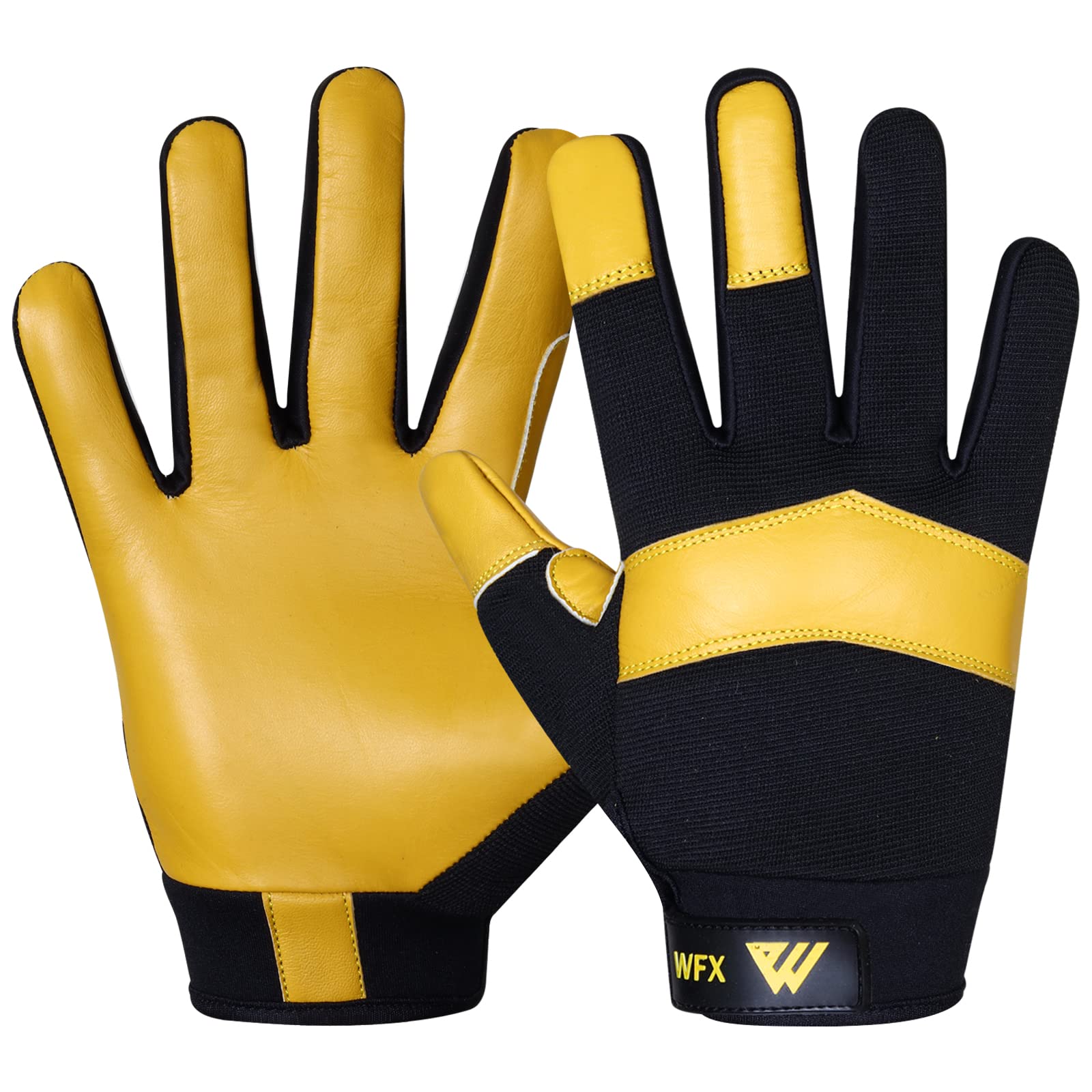 WFX Gardening Working Gloves Garden Thorn Proof Flexible Heavy Duty Leather Mechanic Utility Dexterity Breathable Construction Gloves for Work Mens Women (Small)