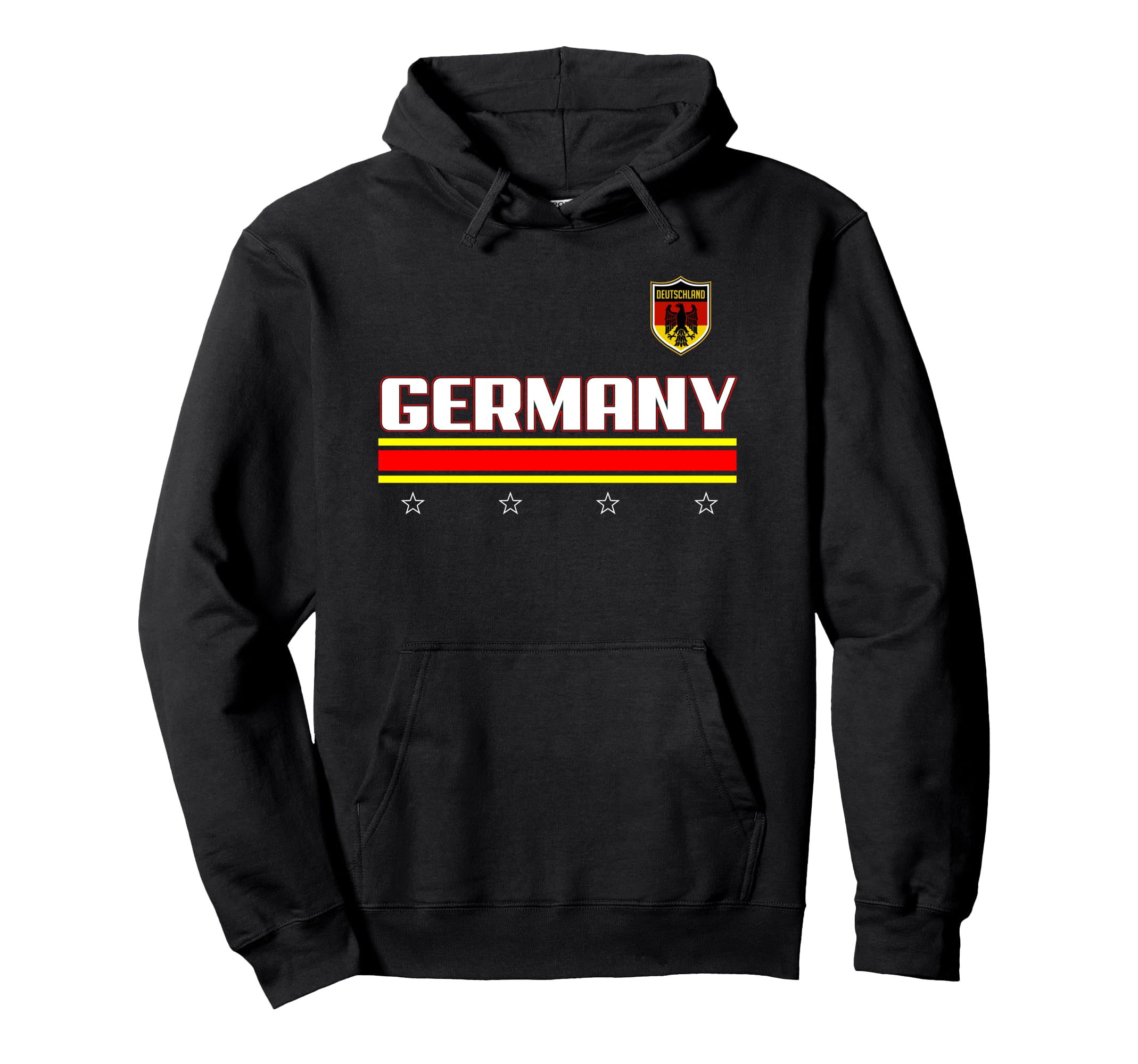 Germany Bold Text Outline Football Pocket Pullover Hoodie