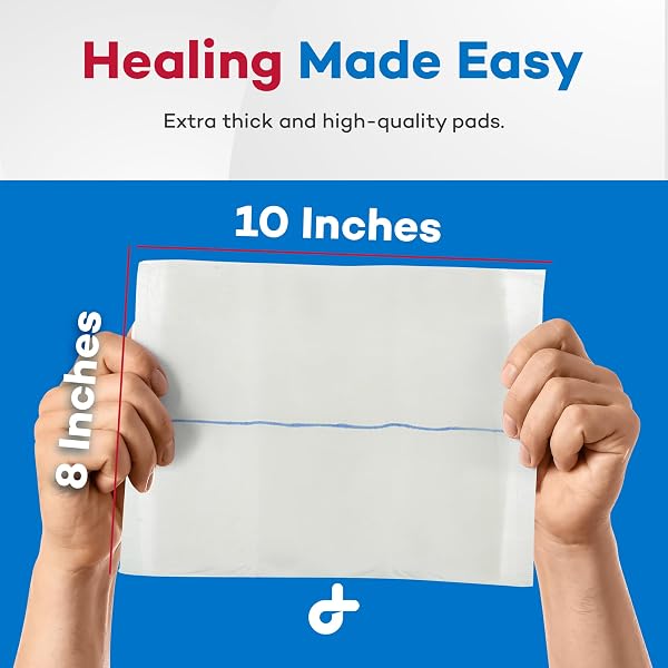 DEALMED ABDOMINAL COMBINE PADS 8″X10″ (24-PACK) STERILE INDIVIDUALLY WRAPPED, ABD PADS, ABSORBENT, NON ADHERENT FOR WOUND CARE, DRAINAGE, FIRST AID, 24/BOX (1 PACK)
