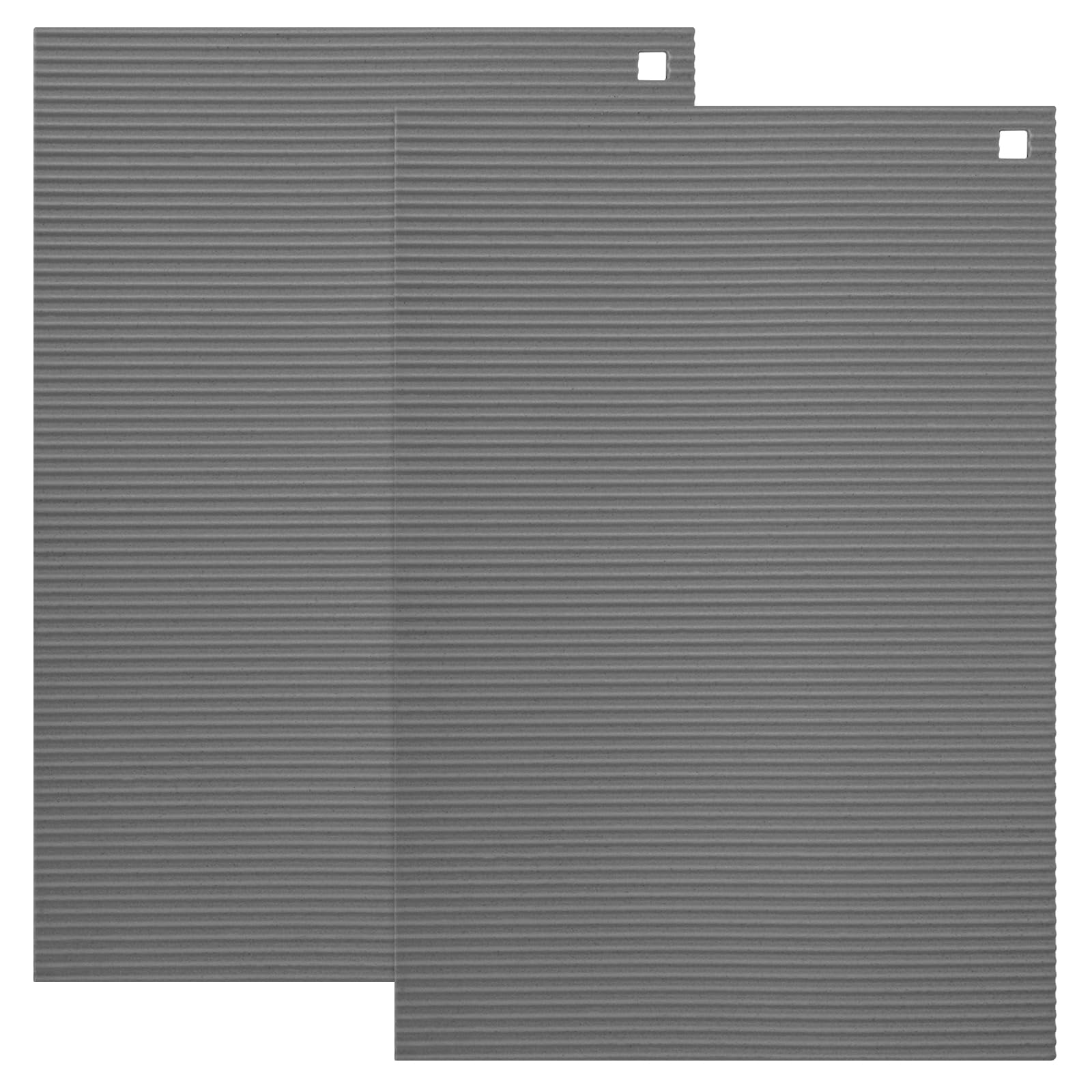 Photo 1 of 2 Pack 9.5'' x 14.2'' Trivets for Hot Dishes, Hot Pads for Kitchen, Silicone Trivets for Hot Pots and Pans, Hot Plates to Protect Table, Heat Resistant Silicone Trivet Grey