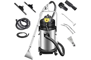 3-in-1 Commercial Carpet Steam Cleaner, Heavy Duty Dust Extractor, Efficient Spray Extract Function, 230mbar Suction, for Cle