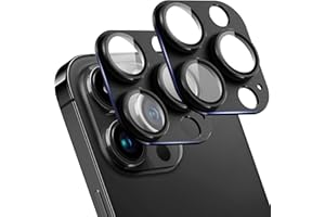 SHANG PIN JIA 2 Pack Camera Lens Protector for iPhone 13 Pro/iPhone 13 Pro Max,[Not Easy to Breakn ] AR Tempered Glass Strong Adsorption Metal Camera Cover Screen-black
