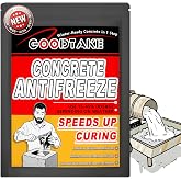 GOODTAKE Concrete Cold Weather Accelerator &ndash; Cement &amp; Concrete additive for Winter Mixing | for Low-Temperature Construction | Lowers Freezing Point (White, 16 Ounces)