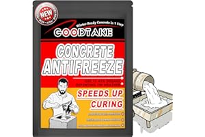 GOODTAKE Concrete Cold Weather Accelerator – Cement & Concrete additive for Winter Mixing | for Low-Temperature Construction | Lowers Freezing Point (White, 16 Ounces)