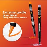 Zenacolor 20 Fabric Markers Set - Non Toxic Fine Point Textile Pens view 2