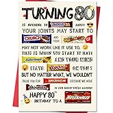 ACHICGIRL Funny 80th Birthday Card for Women Men, Happy 80th Birthday Gifts for Him Her, Unique 80 Year Old Bday Decorations Ideas for Parents Grandparents