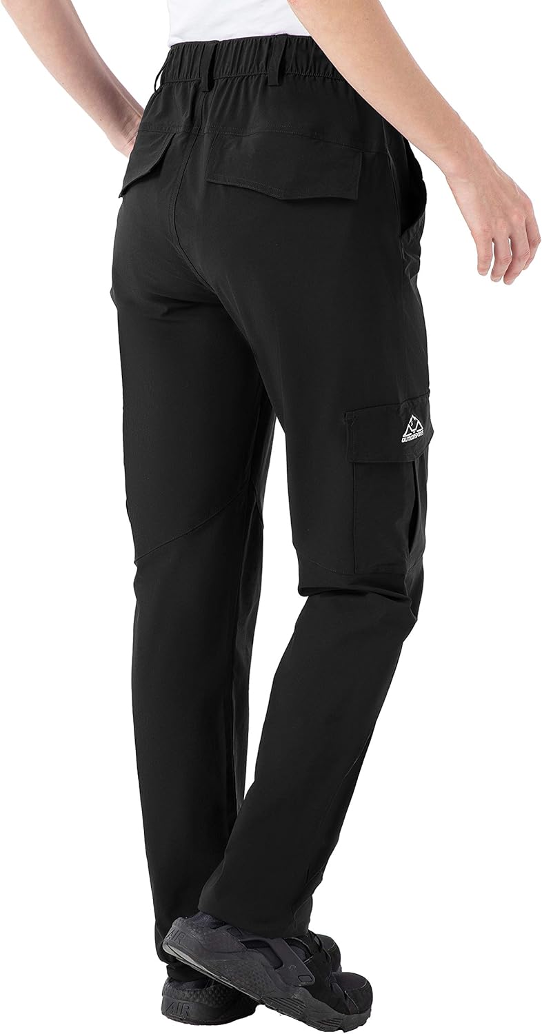 TBMPOY Women's Hiking Cargo Pants Outdoor Lightweight Breathable Water Resistant Zipper Pockets for Fishing, Camping: Clothing