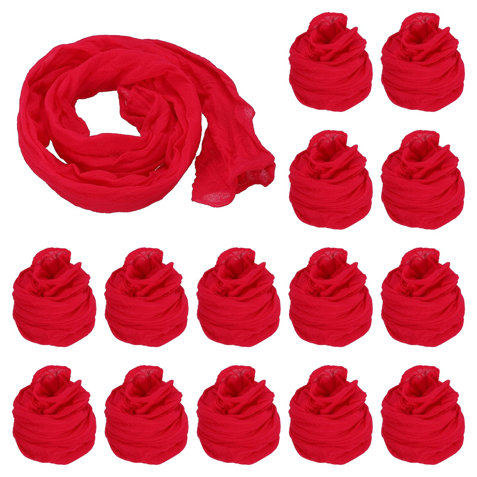 PATIKIL Nylon Stockings DIY Flower, 15Pcs Stocking Flower Fabric Material Tensile Silk Flowers for Making Wedding Crafts Home Decoration, Red