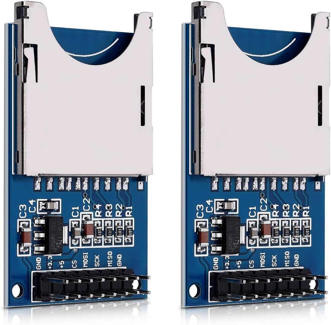 kwmobile 2x SD Card Reader Module 3.3V to 5V Card Adapter for Arduino