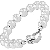 Silpada 'Great Destinations' Sterling Silver Hematite Beaded Stretch Bracelet, 7.5" (10mm)