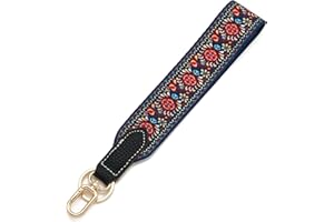 ZOOEASS Wristlet Keychain Strap, Short Lanyard for Keys with Key Ring Wristlet Strap for Wallet Camera ID Badges Card Holder