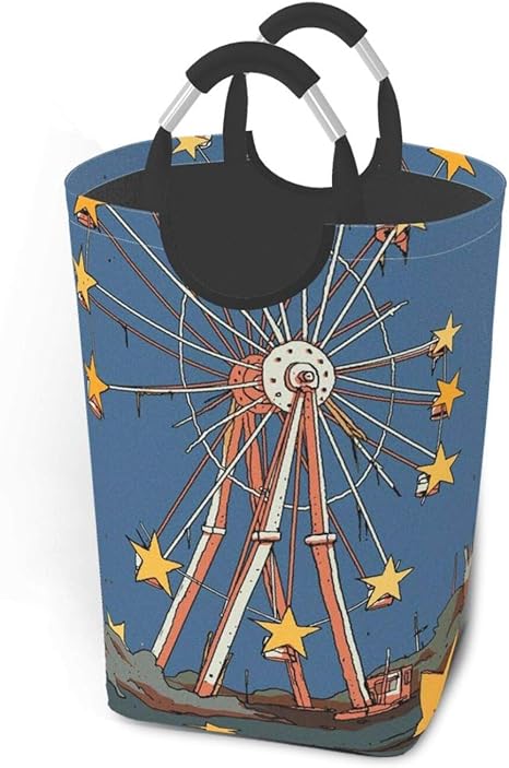 Amazon 遊園地の正方形の汚れた服のバッグの観覧車 ランドリー収納 オンライン通販