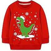 Mrocioa Toddler Boy Girl Sweatshirt Ugly Christmas Style Santa Sweater Baby Kids Dinosaur Xmas Pullover
