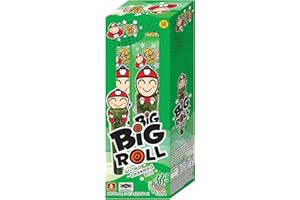 Big Roll Grilled Seaweed Snacks by Tao Kae Noi, Original Flavor Grilled Seaweed Rolls, Healthy Nori Sheet Rolls for Kids and Adults, Nori Snacks, 6 pack, 3g Bags