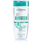 L'Oréal Paris Água Micelar Efeito Matte Solução de Limpeza Facial 5 em 1, 200ml