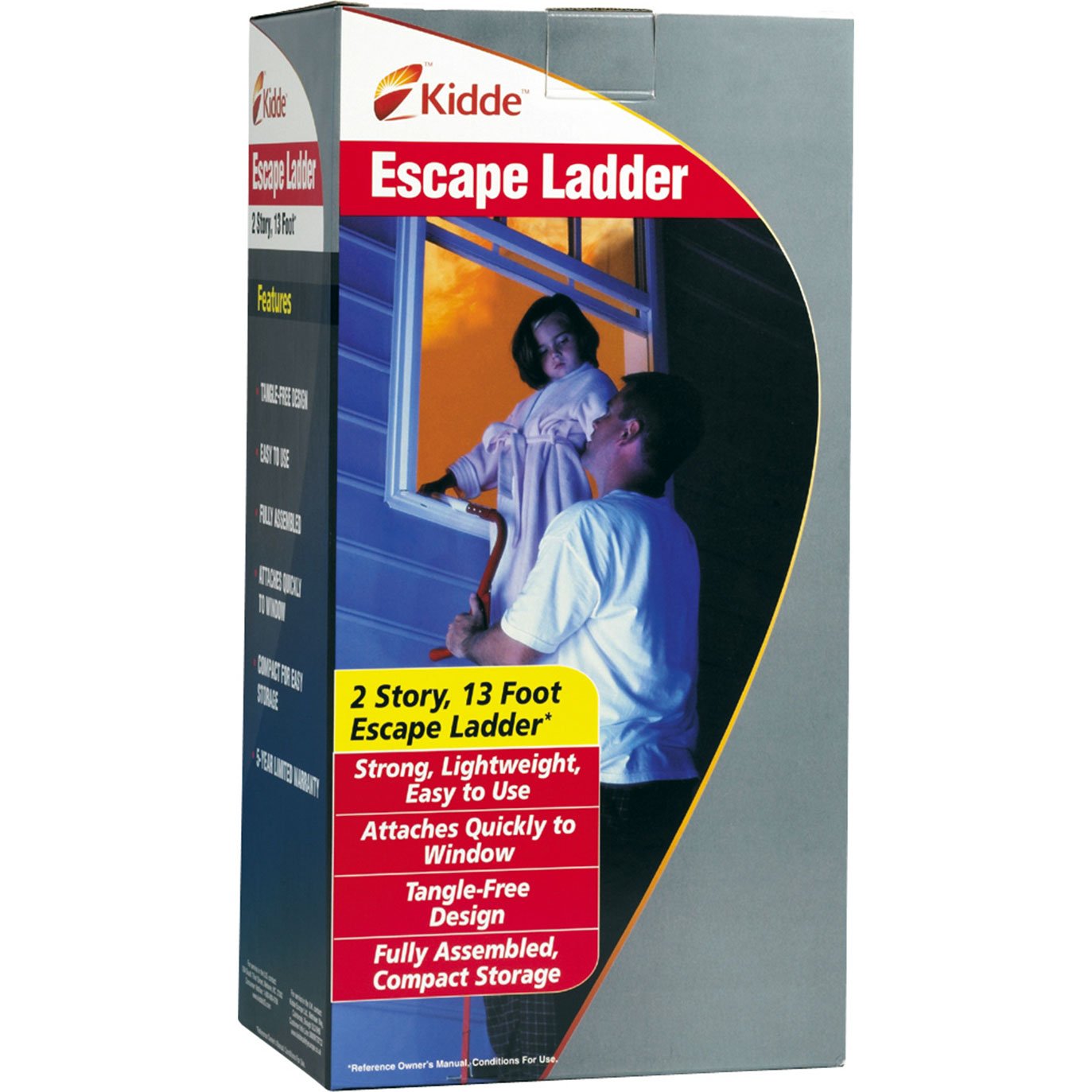 Fire Escape Ladders 13Foot Kidde 468093 KL2S TwoStory Fire Escape