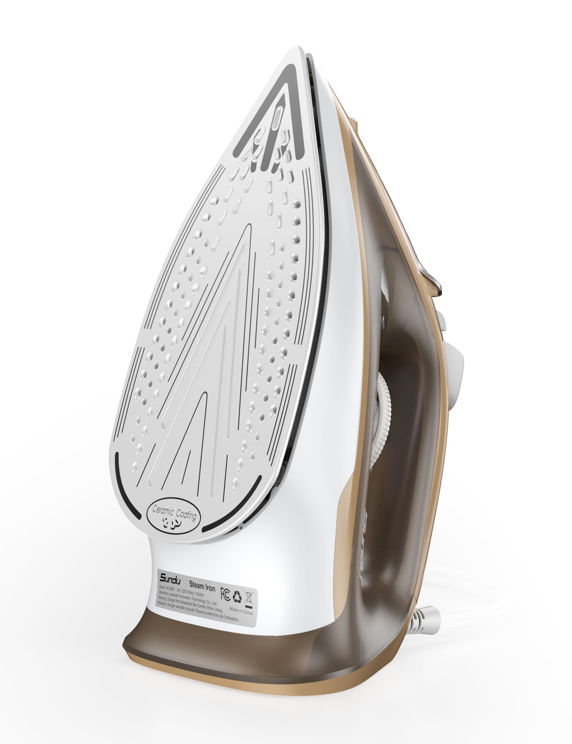 Photo 1 of **UNTESTED/UNKNOWN DAMAGES*** Large Irons Steamer for Clothes, 1500W Iron Non-Stick Ceramic Soleplate, 500 Microsteam Holes, Powerful Steam Iron, Auto shutoff, Self-Cleaning, 12.31oz Water Tank Ironing Clothes for All Fabrics