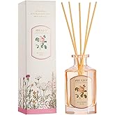 Airkeep Reed Diffuser Set-6.09 oz (180ml) Rose Bulgarian Scented Diffuser with 8 Reed Sticks Home Fragrance Oil Diffuser for
