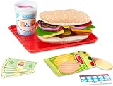Melissa & Doug Slice & Stack Wooden Sandwich Counter 52-Piece Toy Set view 4