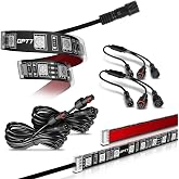 OPT7 Aura LED Strip Expansion Pack 12", Compatible ONLY with Aura RGB Kits | Interior, Halo, Wheel, Grille, Engine Bay, Golf Cart Lights | Includes 2 Strips, Y-Splitters &amp; Wires, Not a Standalone Kit