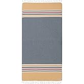 Sand Cloud Beach Towel - Sand Free - 100% Organic Turkish Cotton Yarn - Quick Dry Towel for Beach, Picnic, Blanket or Bath - As Seen on Shark Tank - Chains Blue