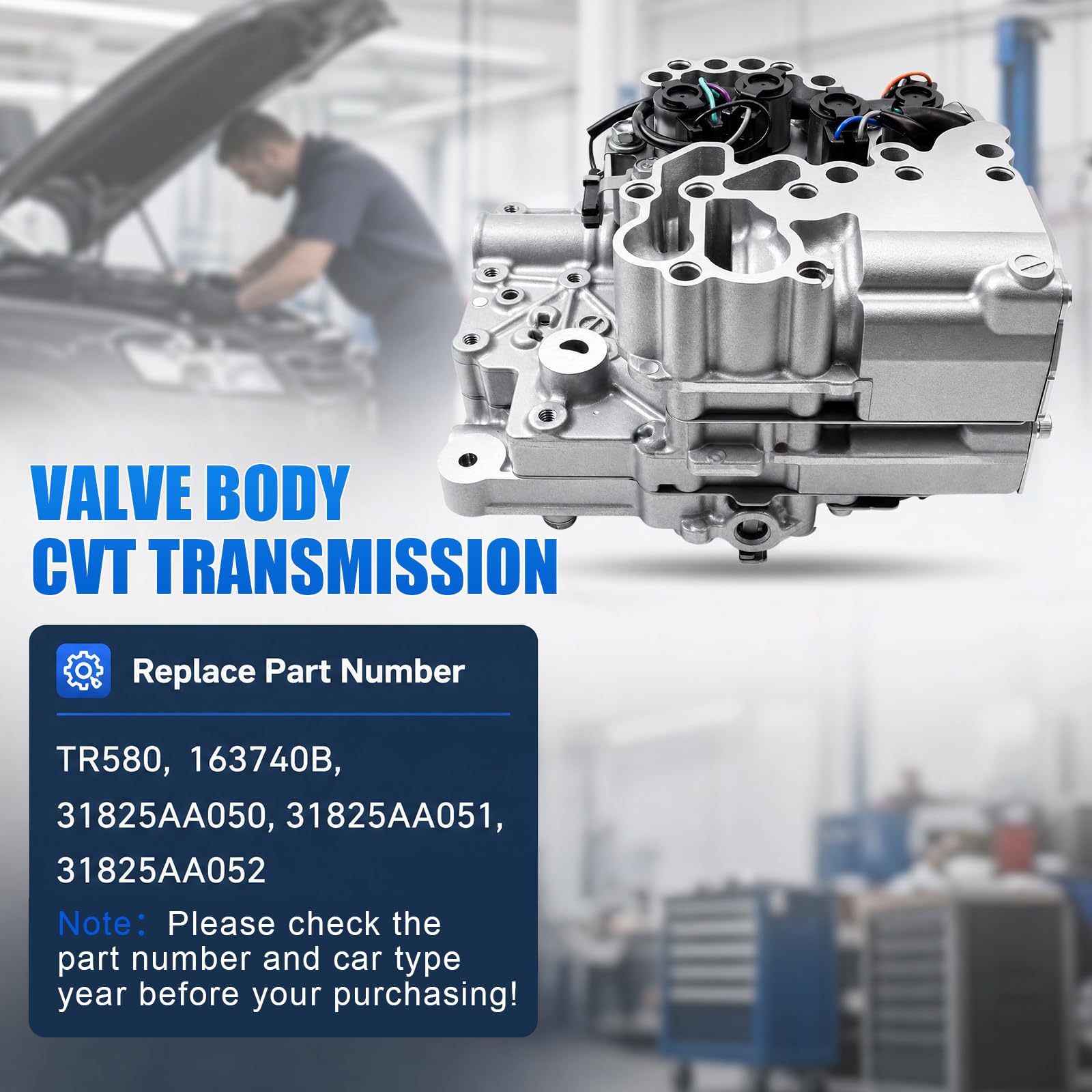 Condition photo showing As Is for tr580 cvt transmission valve body assembly compatible with subaru exiga forester impreza levorg outb