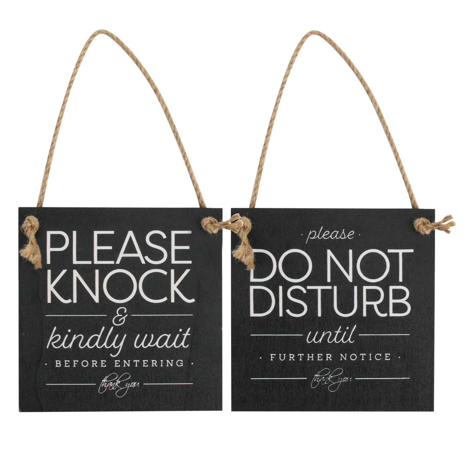 One 2-Sided Sign, Do Not Disturb Door Hanger Sign, Please Do Not Disturb on Front and Please Knock on Back Side, Please Knock Sign for Office Door Home Clinic Meeting Session, Double Sided Plaque 6 In
