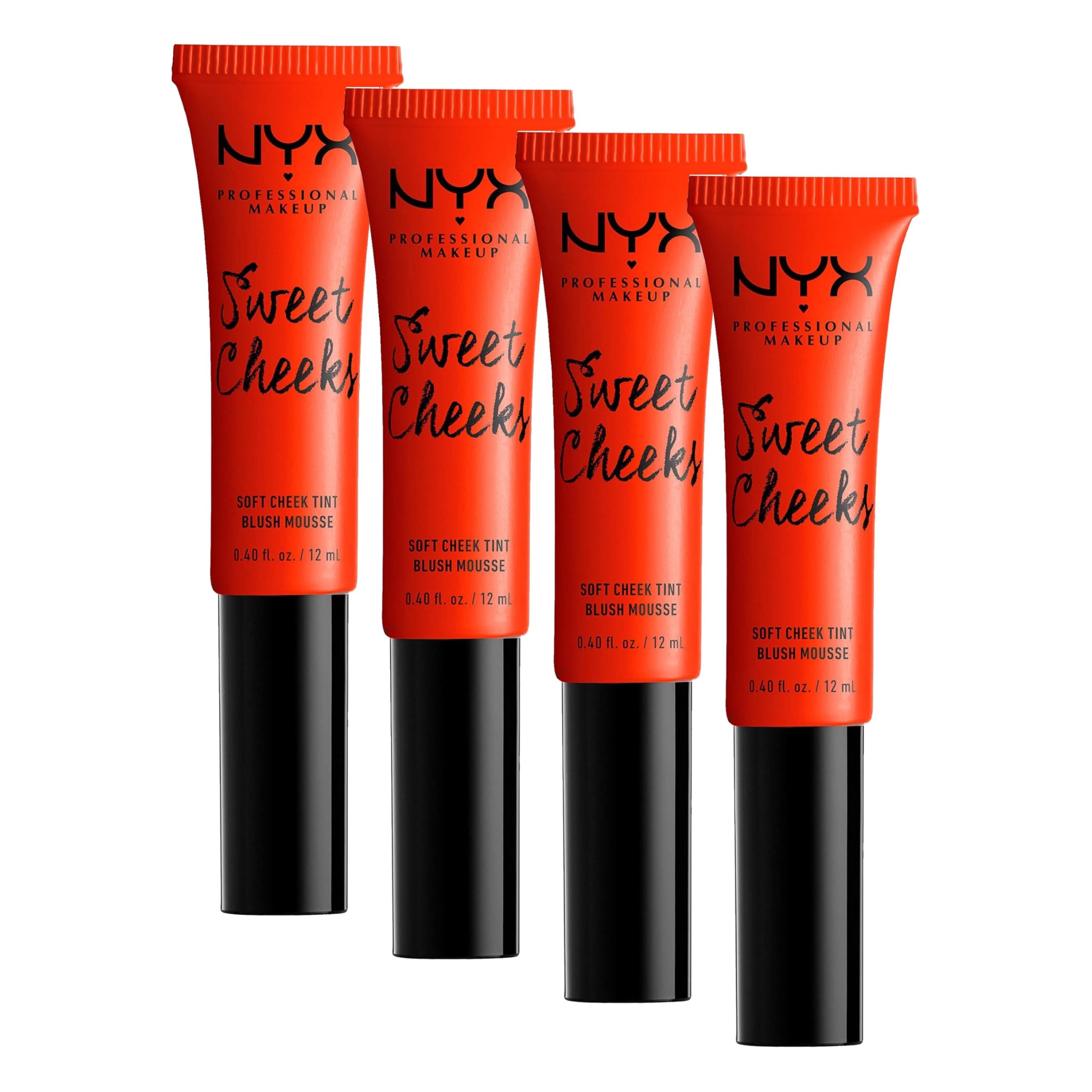 NYX PROFESSIONAL MAKEUP Sweet Cheeks Soft Cheek Tint, Cream Blush - Almost Famous (Pack of 4) Image