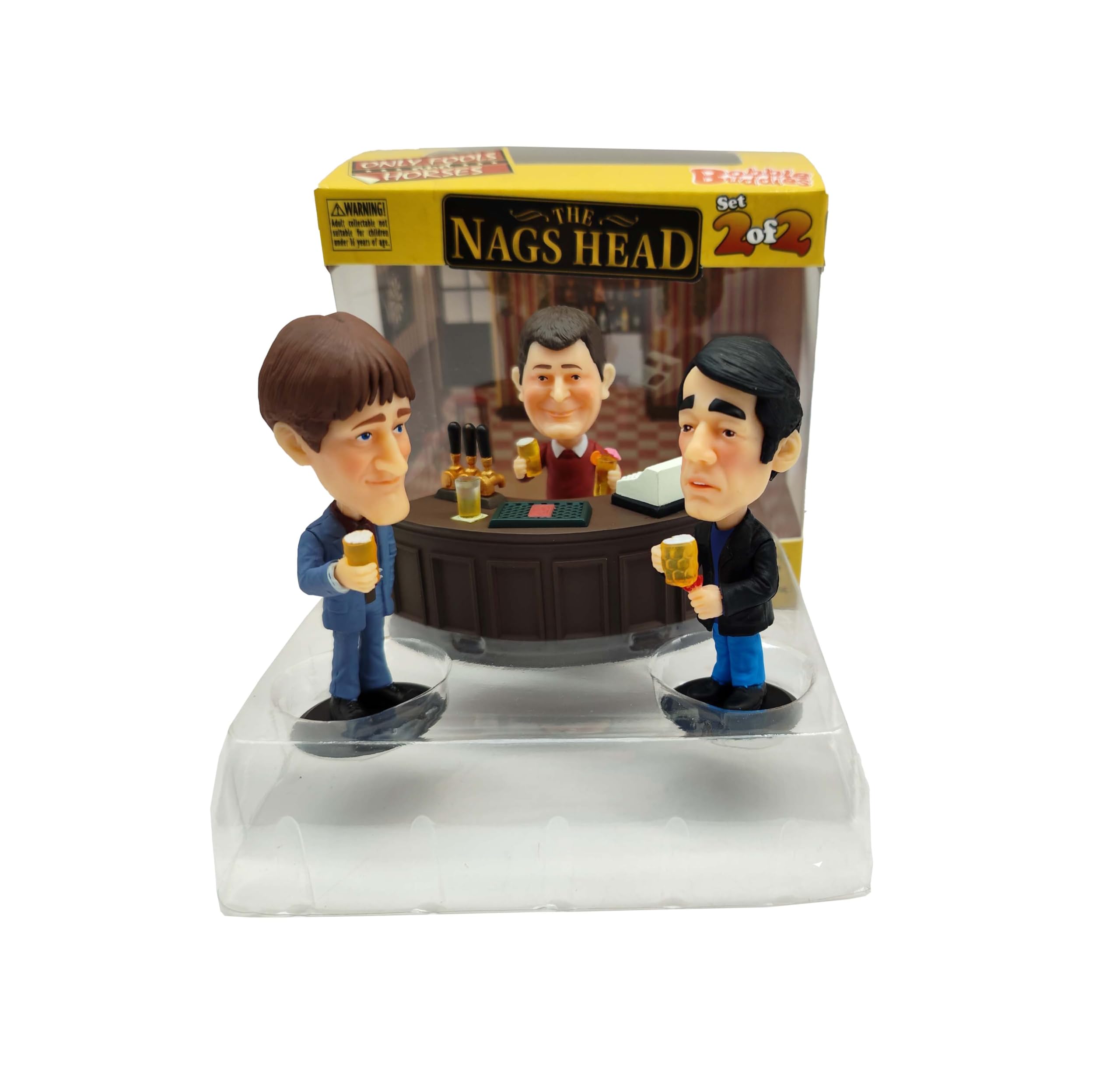 Sporting Profiles Only Fools and Horses The Nags Head 4 Piece Bobble Buddies Bobblehead Head Box Set 2 Rodney, Mike, Trigger and Bar