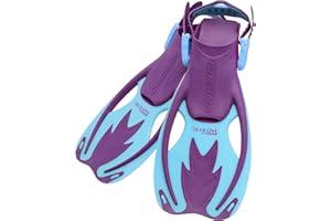 Cressi Rocks Fins, Kids Open Heel Short Fins with Adjustable Straps for Snorkeling and Swimming Quality Since 1946