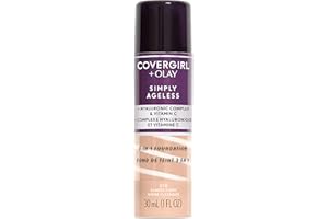 COVERGIRL+Olay Simply Ageless 3-in-1 Liquid Foundation Classic Ivory, 1 Ounce (packaging may vary)