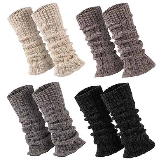 Sockenversandhandel 1 Paar Stulpen Damen Teens Grobstrick Legwarmers mit Alpakawolle Weich u. Warm ca. 30-36 cm lang, in Weis