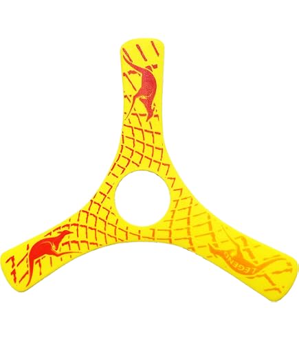 Boomerang Wicked Booma Rouge – Extérieur – Triple Lame – Retour Garanti – 15-20m – Mousse Incassable