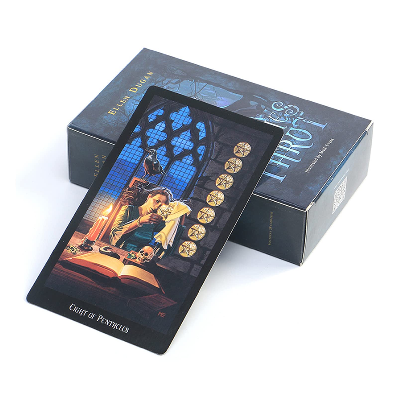 Fankexi Tarots Cards Deck Sets with Guidebook, 78 Witches Tarot Cards Deck Fortune Telling Game, Fate Divination Tarot Card, Durable for Beginners & Expert Readers