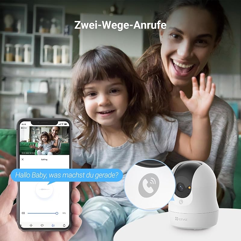 C6N G1 4K Überwachungskamera Innen, 2,4/5 GHz WLAN Baby Kamera