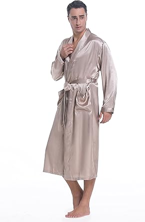mens satin kimono