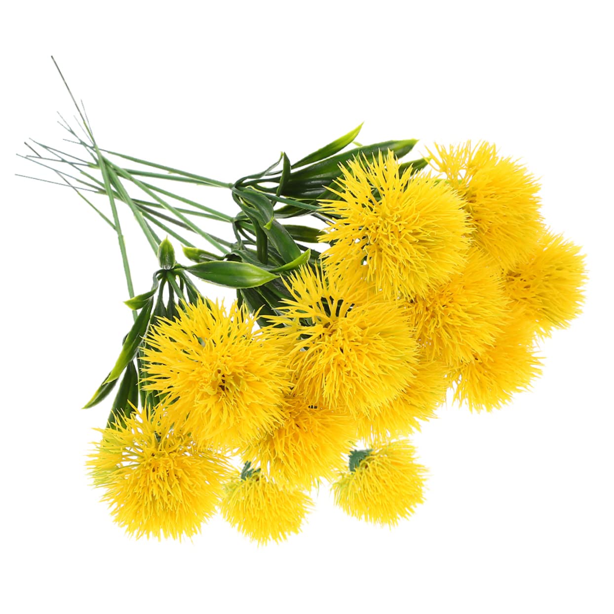 Healeved 12Pcs Artificial Dandelion Flowers - Simulated Dandelion Ornaments for Home Garden Office Decoration Realistic Faux Dandelions Bouquet (Yellow)
